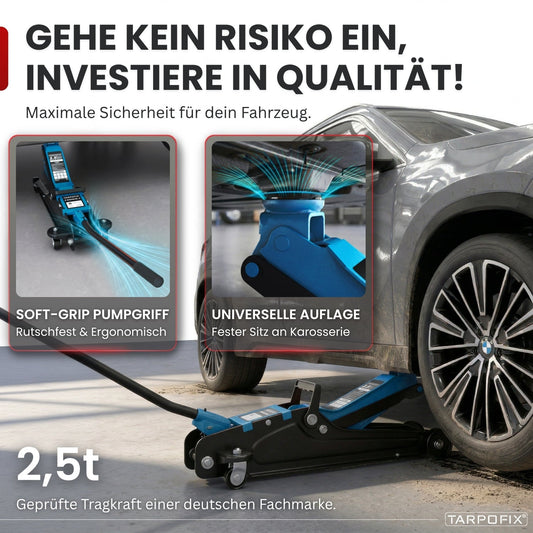 Wagenheber 2,5 t mit Koffer in Blau – Abbildung 2