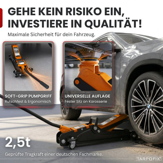 Wagenheber 2,5 t mit Koffer in Orange – Abbildung 2