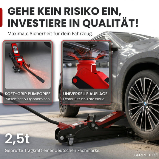 Wagenheber 2,5 t mit Koffer in Rot – Abbildung 2