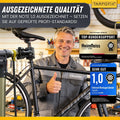Materialqualität: Standfuß aus pulverbeschichtetem Stahl, Klemmkopf aus Aluminium