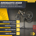 Funktionen des Fahrrad Montageständers 50 kg im Überblick