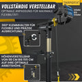 Maße und Verstellbereich des Fahrrad Montageständers 50 kg