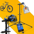 Fahrrad Montageständer 30 kg in Blau, höhenverstellbar von 98 bis 155 cm