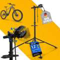 Fahrrad Montageständer 30 kg in Schwarz, höhenverstellbar von 98 bis 155 cm