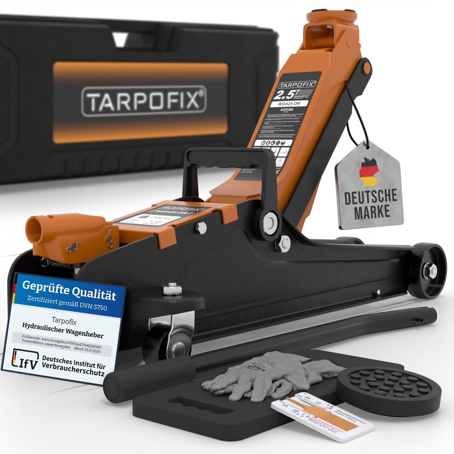 Wagenheber 2,5 t mit Koffer - Orange