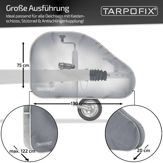 Deichselabdeckung Pferdeanhänger Grau Montage