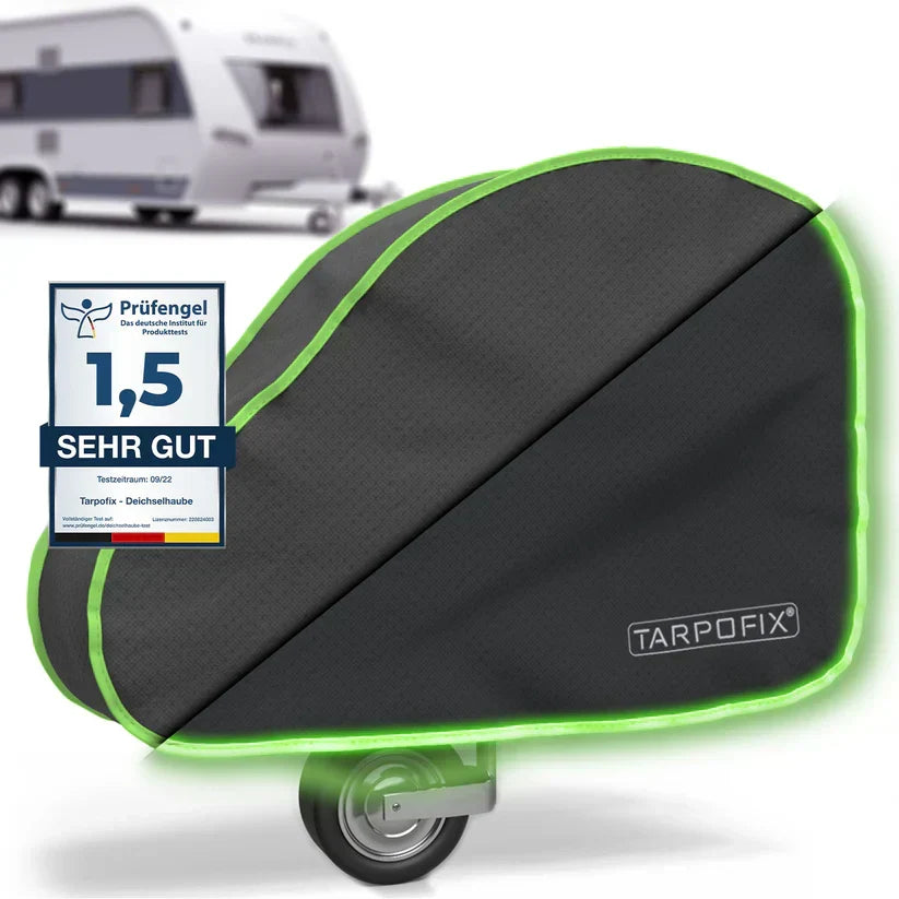 Deichselhaube schwarz (mit Reflektoren)
