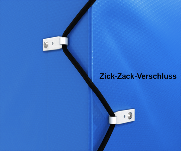 Zick-Zack-Verschluss an der Hochplane